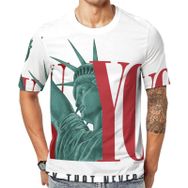 AILLOSA Th-426 Baskılı Desenli Kısa Kollu Unisex T-shirt