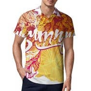 AILLOSA TH-437 3D Baskılı Desen Kısa Kollu Polo Yaka Erkek T-shirt