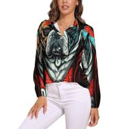 AILLOSA TH-439 V Yaka Kadın Bluz