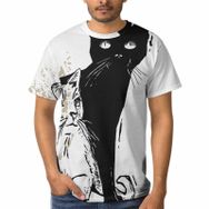 AILLOSA TH-440 3D Baskılı Desenli Kısa Kollu Erkek T-shirt