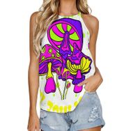 AILLOSA TH-441 Yuvarlak Yaka Kolsuz Kadın T-shirt