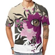AILLOSA Th-446 Baskılı Desenli Kısa Kollu Unisex T-shirt