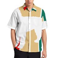 AILLOSA TH-449 Aloha Hawaii 3D Desen Kısa Kollu Erkek Gömlek