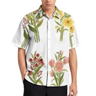 AILLOSA TH-450 Aloha Hawaii 3D Desen Kısa Kollu Erkek Gömlek