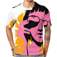AILLOSA Th-452 Baskılı Desenli Kısa Kollu Unisex T-shirt