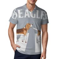 AILLOSA TH-455 3D Baskılı Desen Kısa Kollu Polo Yaka Erkek T-shirt