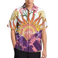 AILLOSA TH-460 Aloha Hawaii 3D Desen Kısa Kollu Erkek Gömlek