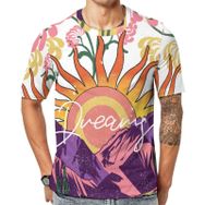 AILLOSA Th-460 Baskılı Desenli Kısa Kollu Unisex T-shirt