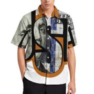 AILLOSA TH-463 Aloha Hawaii 3D Desen Kısa Kollu Erkek Gömlek