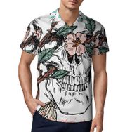 AILLOSA TH-465 3D Baskılı Desen Kısa Kollu Polo Yaka Erkek T-shirt