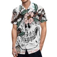 AILLOSA TH-465 Aloha Hawaii 3D Desen Kısa Kollu Erkek Gömlek