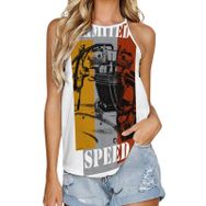 AILLOSA TH-466 Yuvarlak Yaka Kolsuz Kadın T-shirt