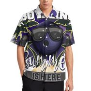 AILLOSA TH-469 Aloha Hawaii 3D Desen Kısa Kollu Erkek Gömlek