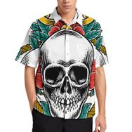 AILLOSA TH-470 Aloha Hawaii 3D Desen Kısa Kollu Erkek Gömlek