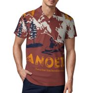 AILLOSA TH-488 3D Baskılı Desen Kısa Kollu Polo Yaka Erkek T-shirt