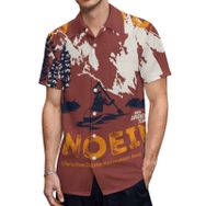 AILLOSA TH-488 Aloha Hawaii 3D Desen Kısa Kollu Erkek Gömlek