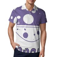 AILLOSA TH-71 3D Baskılı Desen Kısa Kollu Polo Yaka Erkek T-shirt