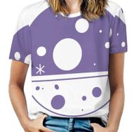 AILLOSA TH-71 Tamamı Baskılı Kısa Kollu Yuvarlak Yaka Kadın T-shirt