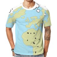 AILLOSA TH-76 3D Baskılı Desenli Kısa Kollu Erkek T-shirt