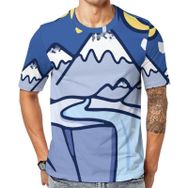 AILLOSA Th-98 Baskılı Desenli Kısa Kollu Unisex T-shirt