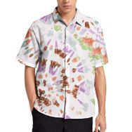 AILLOSA YH-102 Aloha Hawaii 3D Desen Kısa Kollu Erkek Gömlek