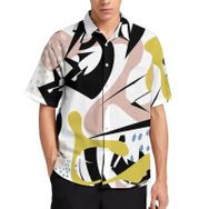 AILLOSA YH-105 Aloha Hawaii 3D Desen Kısa Kollu Erkek Gömlek