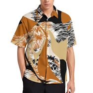 AILLOSA YH-106 Aloha Hawaii 3D Desen Kısa Kollu Erkek Gömlek