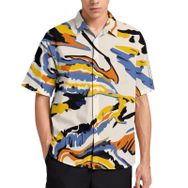AILLOSA YH-107 Aloha Hawaii 3D Desen Kısa Kollu Erkek Gömlek