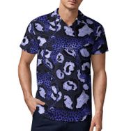 AILLOSA YH-111 3D Baskılı Desen Kısa Kollu Polo Yaka Erkek T-shirt