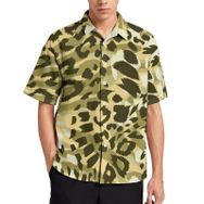 AILLOSA YH-112 Aloha Hawaii 3D Desen Kısa Kollu Erkek Gömlek