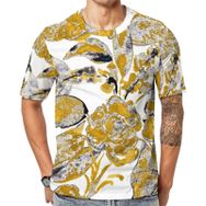 AILLOSA YH-114 Baskılı Desenli Kısa Kollu Unisex T-shirt