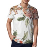 AILLOSA YH-119 3D Baskılı Desen Kısa Kollu Polo Yaka Erkek T-shirt