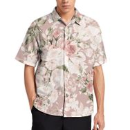 AILLOSA YH-121 Aloha Hawaii 3D Desen Kısa Kollu Erkek Gömlek