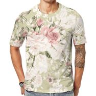 AILLOSA YH-122 Baskılı Desenli Kısa Kollu Unisex T-shirt