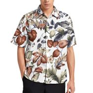 AILLOSA YH-124 Aloha Hawaii 3D Desen Kısa Kollu Erkek Gömlek