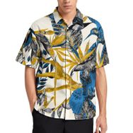 AILLOSA YH-125 Aloha Hawaii 3D Desen Kısa Kollu Erkek Gömlek
