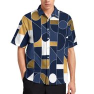 AILLOSA YH-126 Aloha Hawaii 3D Desen Kısa Kollu Erkek Gömlek
