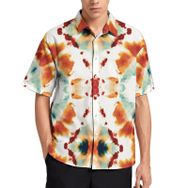 AILLOSA YH-129 Aloha Hawaii 3D Desen Kısa Kollu Erkek Gömlek