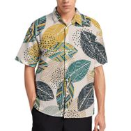 AILLOSA YH-130 Aloha Hawaii 3D Desen Kısa Kollu Erkek Gömlek