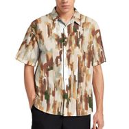 AILLOSA YH-131 Aloha Hawaii 3D Desen Kısa Kollu Erkek Gömlek