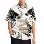 AILLOSA YH-133 Aloha Hawaii 3D Desen Kısa Kollu Erkek Gömlek
