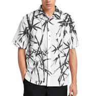 AILLOSA YH-135 Aloha Hawaii 3D Desen Kısa Kollu Erkek Gömlek