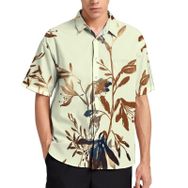 AILLOSA YH-136 Aloha Hawaii 3D Desen Kısa Kollu Erkek Gömlek