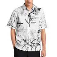 AILLOSA YH-137 Aloha Hawaii 3D Desen Kısa Kollu Erkek Gömlek