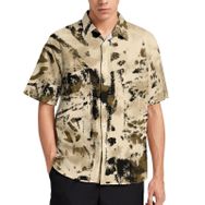 AILLOSA YH-139 Aloha Hawaii 3D Desen Kısa Kollu Erkek Gömlek