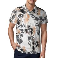 AILLOSA YH-140 3D Baskılı Desen Kısa Kollu Polo Yaka Erkek T-shirt