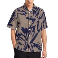 AILLOSA YH-141 Aloha Hawaii 3D Desen Kısa Kollu Erkek Gömlek