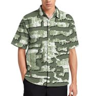 AILLOSA YH-143 Aloha Hawaii 3D Desen Kısa Kollu Erkek Gömlek