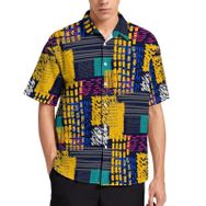 AILLOSA YH-145 Aloha Hawaii 3D Desen Kısa Kollu Erkek Gömlek