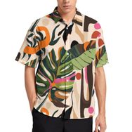 AILLOSA YH-148 Aloha Hawaii 3D Desen Kısa Kollu Erkek Gömlek